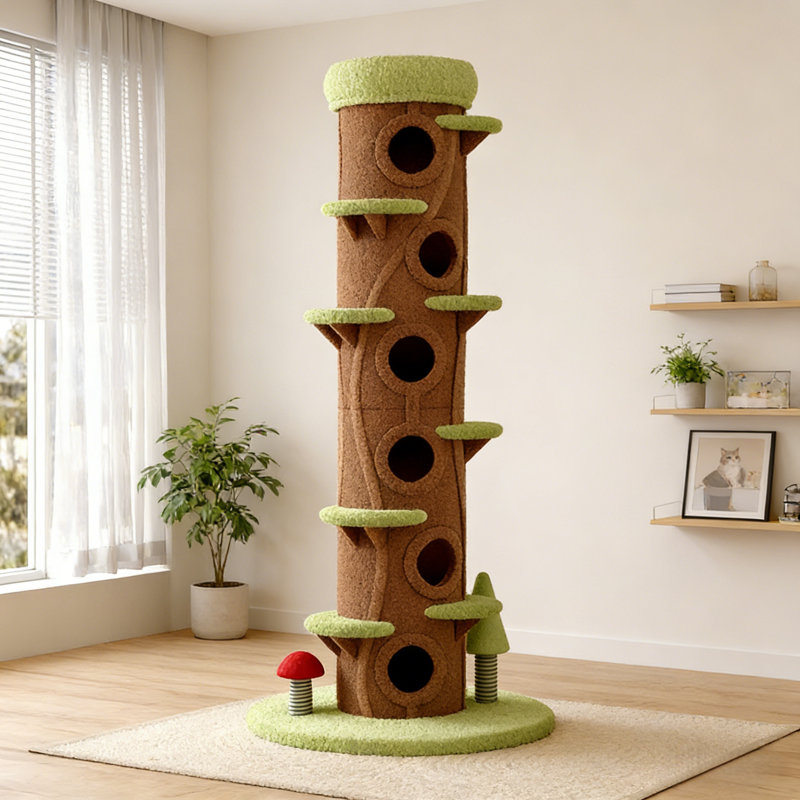 Simple and Creative Brown Cat Climbing Frame