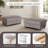 Modern Upholstered Faux Fur Square Ottoman(Set Of 2)-703592303