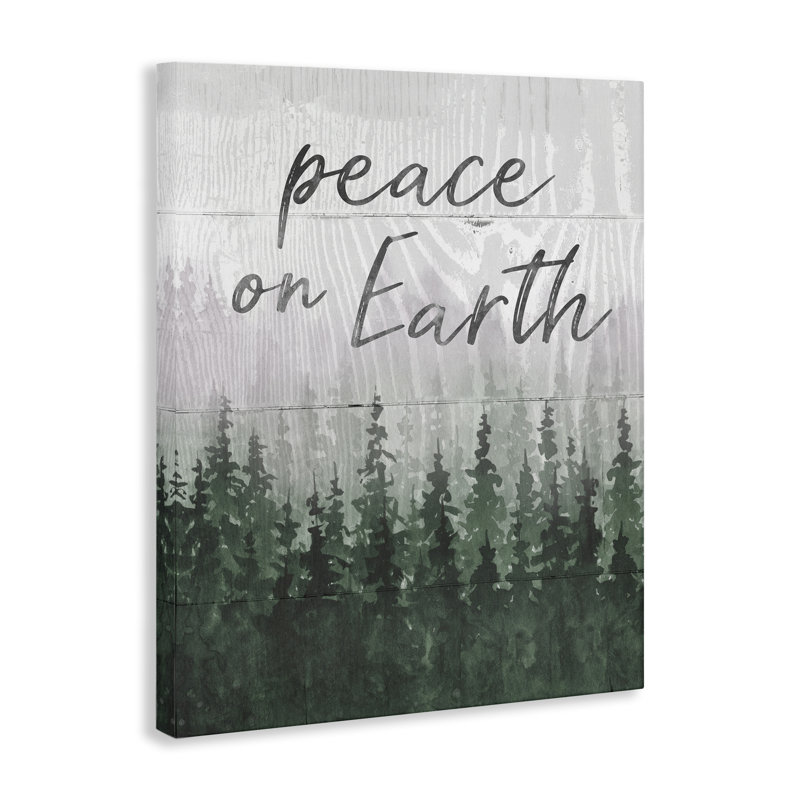 "Rustic Peace on Earth", art mural sur toile par Carol Robinson, H 20 po x l 20 po