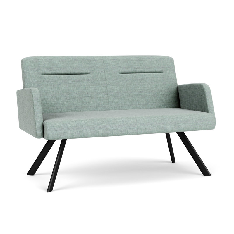 Causeuse Willow, Noir, Chambray écume de mer, Yes