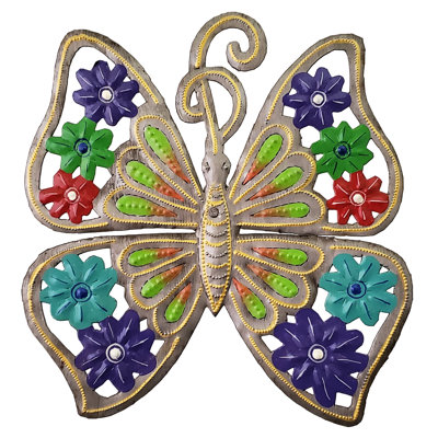 Papillon vert peint Natahsa