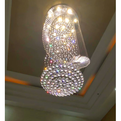 12 - Light Dimmable Tiered Chandelier