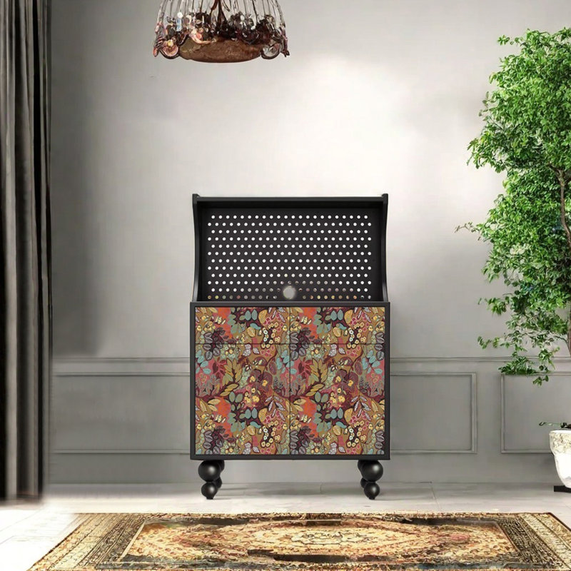 Modern pattern high capacity accent cabinet