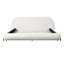 Structure de lit tapissier pour grand lit avec pieds en acier robustes et tissu bouclé doux