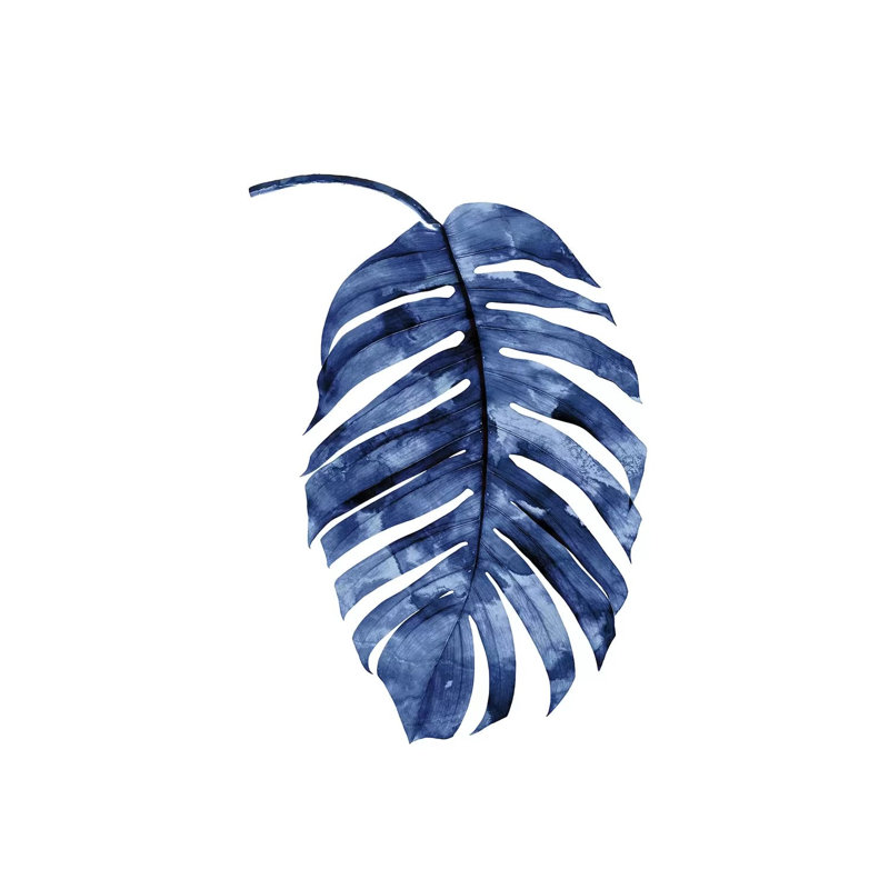 Indigo Palm II by Melonie Miller - Wrapped Canvas Painting, 20.32 cm H x 30.48 cm W