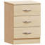 Maybery 3 - Drawer Bedside Table Nightstand-271345811