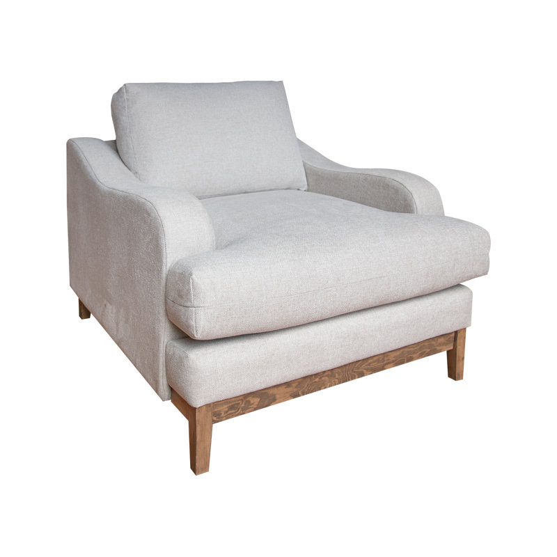 Chaise avec accoudoirs Dimitriya, Polyester beige