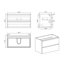 Meuble-lavabo mural 36 po en chêne avec lavabo noir, grand meuble-lavabo flottant mural pour salle de bain moderne, lavabo une pièce noir sans drain, pré-assemblé-1013597580-1013597582