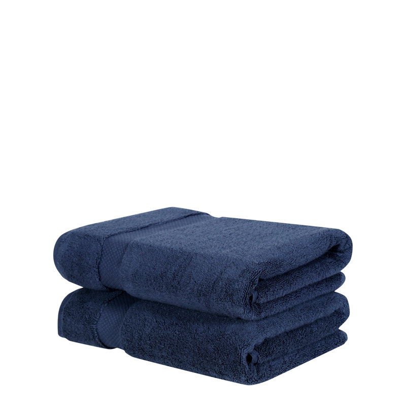 Splash Ultra Soft 100% Cotton Highly Absorbent & Zero Twist, Breathable & Lightweight 550 GSM Luxurious Bath Towel Set, Navy
