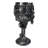 Medieval Gothic Twin Serpentine Dragons Wine Goblet Chalice With Celtic Knotwork