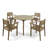 Philomena 4 - Person Acacia Wood Patio Dining Set with Round Table
