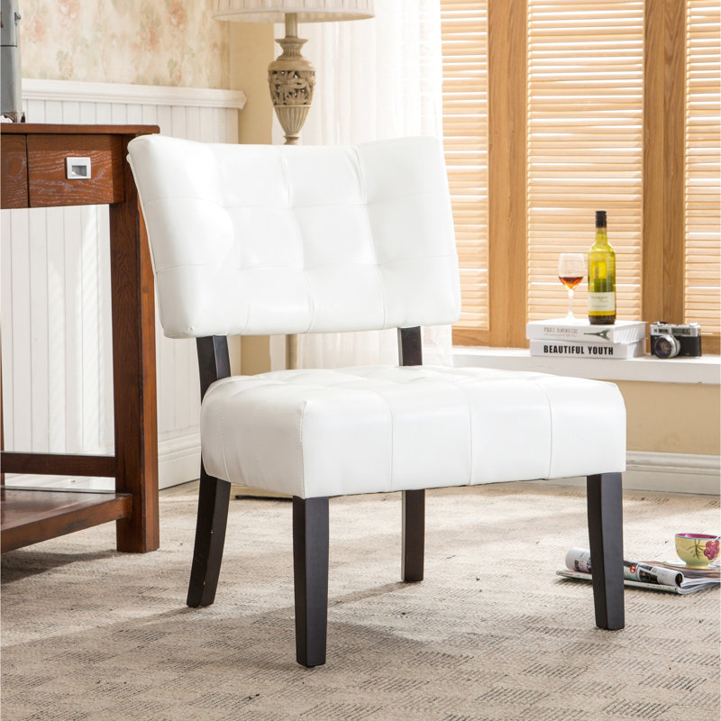 Fauteuil en cuir mélangé avec assise surdimensionnée, durabilité et magnifique décoration ornementale, Ivoire ivoire