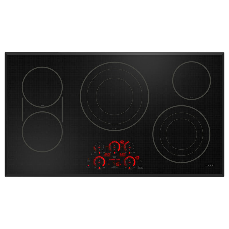 36.13" Electric Cooktop with 5 Elements, Black