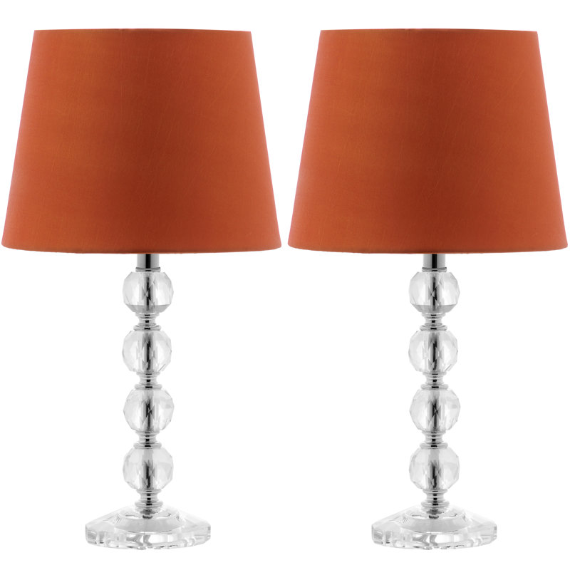 Nola Crystal Table Lamp, Orange