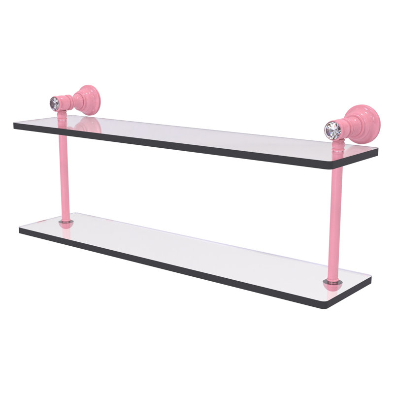Tablette flottante 2 pièces Carolina, H 9,2 po x l 22 po x P 5,6 po, Rose
