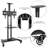 Mount Factory Mobile Stand with Shelf for Flat Screen TVs 40-65", Holds up to 100 Lbs.