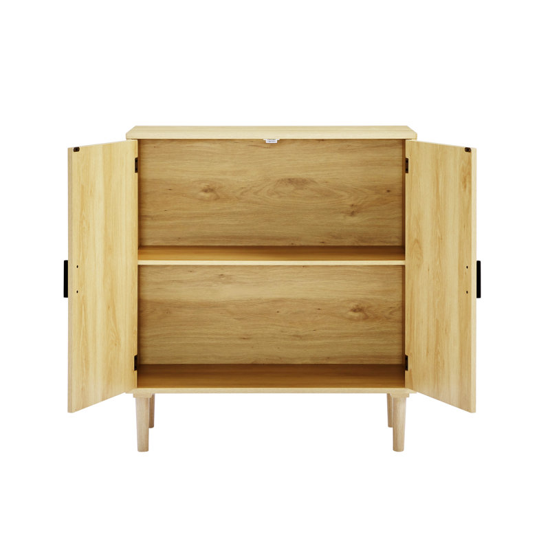 Armoires de cuisine avec portes décoratives en rotin