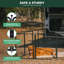 40 parc pour chien de 40 panneaux de hauteur, clôture intérieure et extérieure antirouille pour chien, parc portatif avec porte pour chien