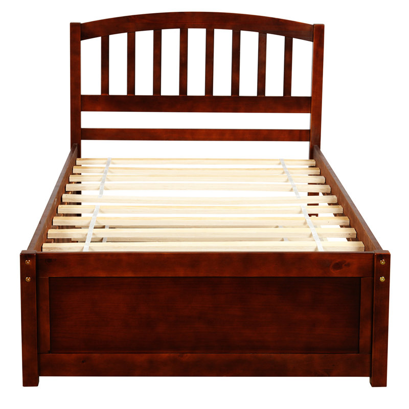 Twin Platform Bed, Walnut