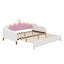Lit de jour simple extensible princesse avec lumières DEL pour enfants, cadre de lit de jour princesse rembourré moderne avec tête de lit couronne-1652400071