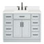 Tidworth 42' Solid Wood Single Bathroom Vanity with 1.5' White Quartz Top-2020430955-2053305212