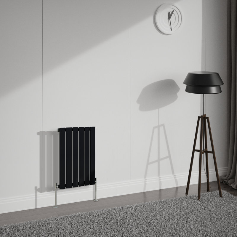 Shonnard Vertical Single Flat Panel Radiator, Normal Black, 60cm H x 40.8cm W