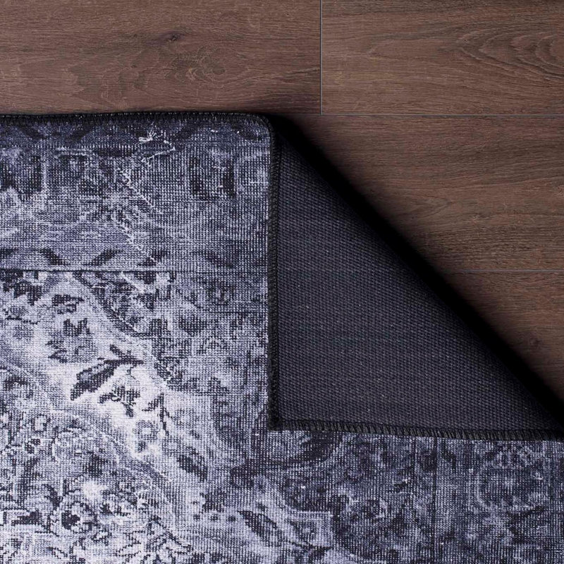 Luxurious Machine Washable Area Rug, 4.9 x 7.5 Feet, 100% Polyester, 1850 g/m², Pile Height: 0.2 inches | Eco-Friendly Recycled Poly Cotton Backing | Perfect for Living Room & Bedroom, Soft and Durable Design