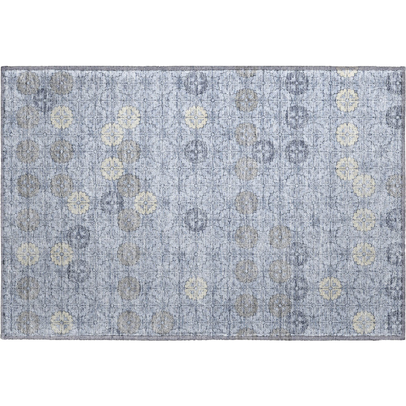 Premium Machine Washable Xamiera AMF1855 Geometric Rug, Rectangle 1'8" x 2'6"
