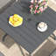Ensemble repas d'extérieur avec table carrée pour 4 personnes et chaises pivotantes-135178644