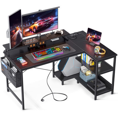 Analyce Modular L-Shaped Stone Writing Desk