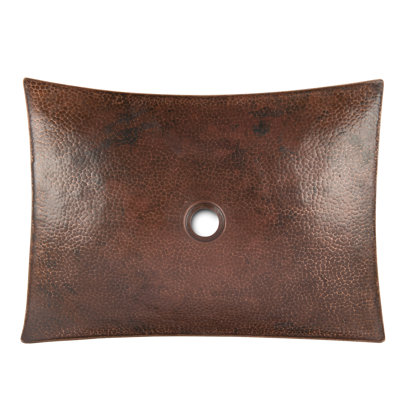 Évier rectangulaire en cuivre martelé 18 po