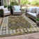 Machine Washable Indoor/Outdoor Xhevrie Brown Rug
