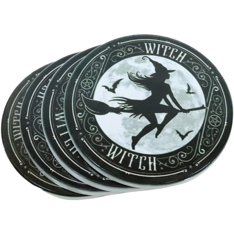 Ceramic Round 4 Piece Coaster Set