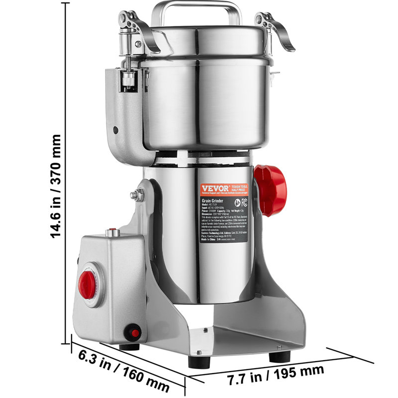 750g Commercial Spice Grinder Electric Grain Mill Grinder High Speed