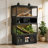 Dual 120 Gallon Reptile Tank with Stand, 2-in-1 Front-Opening Glass Doors & Mesh Top Enclosure, Large Reptile Habitat with Storage Cabinets and Built-In Power Outlet for Bearded Dragons, Snakes, Lizards, Geckos, or Tortoises (Bulbs and Lampshades Not Inc