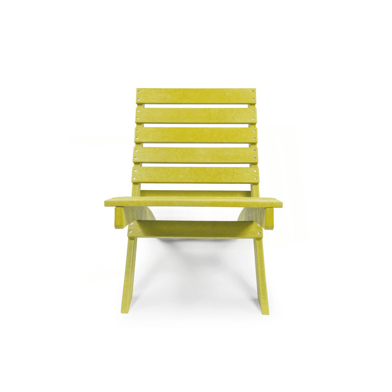 Chaise de patio pliante en PEHD toutes saisons Grandcourt, Jaune