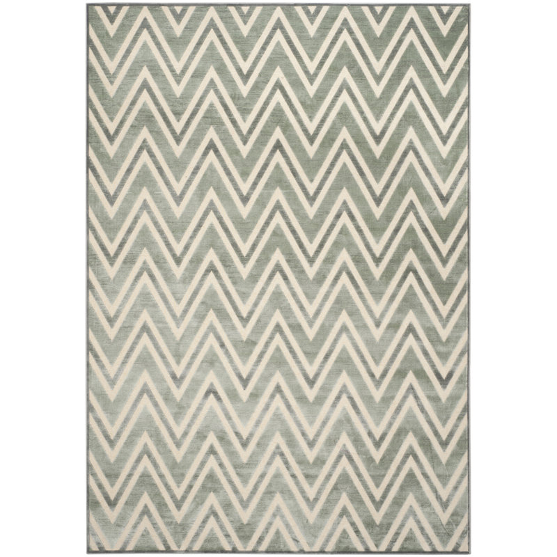 Tapis à chevrons Haileymarie, Rectangle 7 pi 6 po x 10 pi 6 po
