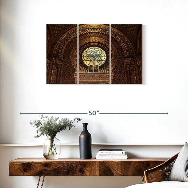 Spanish Synagogue Interior, 20" H x 33" W