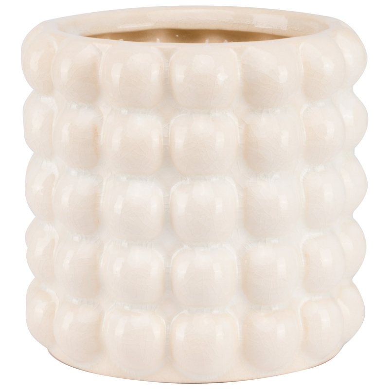 21Cm Bubble Planter, Cream, 15cm H x 16cm W x 16cm D