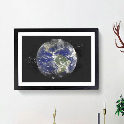 View of the Americas of Planet Earth - Framed Print