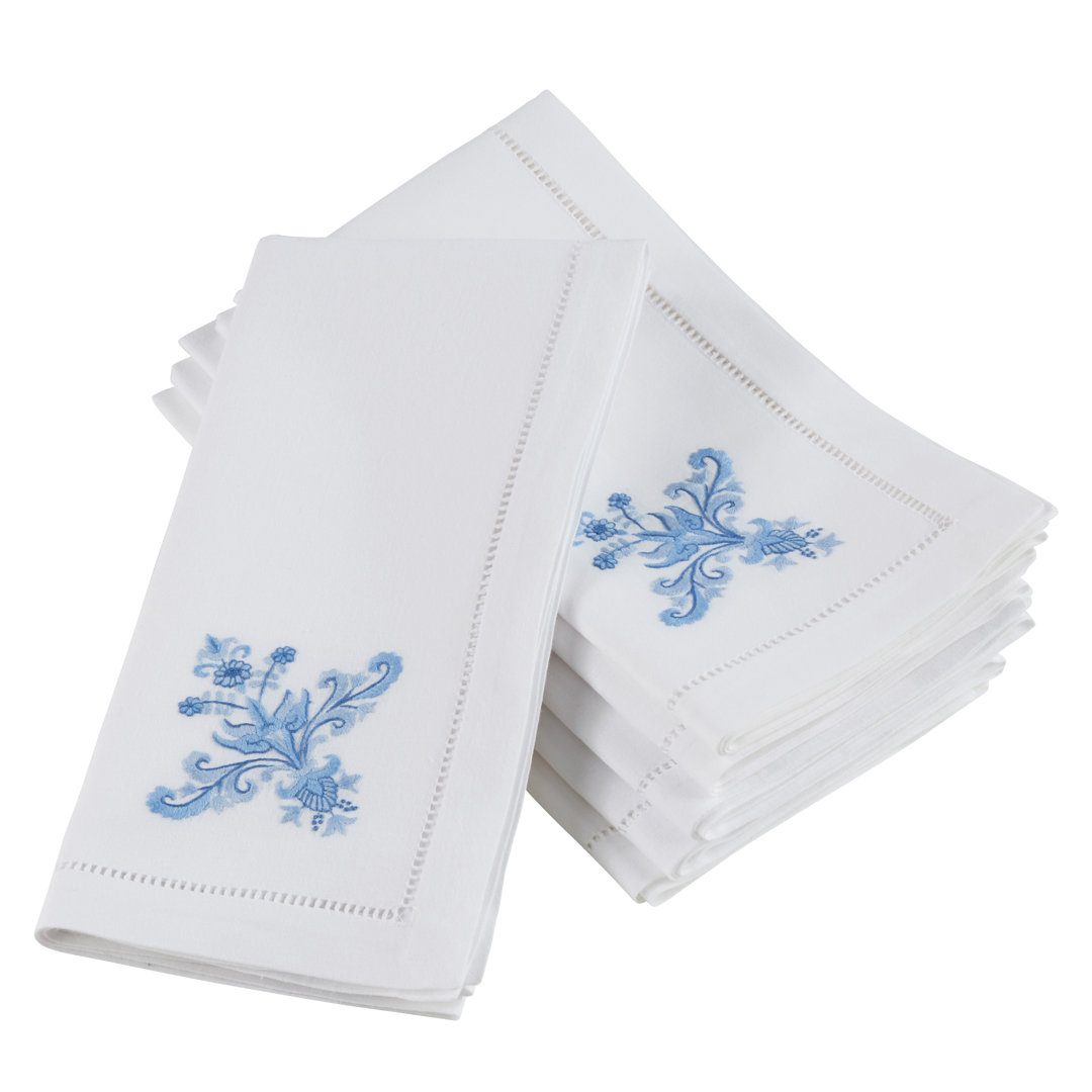 Bromwich Cotton Embroidered Square Napkin (Set of 6) Charlton Home®