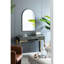 24 "x 36" miroir arqué noir avec cadre en métal pour la construction de vestibule de chambre à coucher de salon