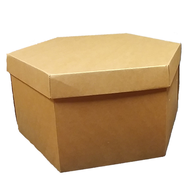 Mccoin Corrugated Cardboard Hat Box, 9" H x 12" W x 12" D