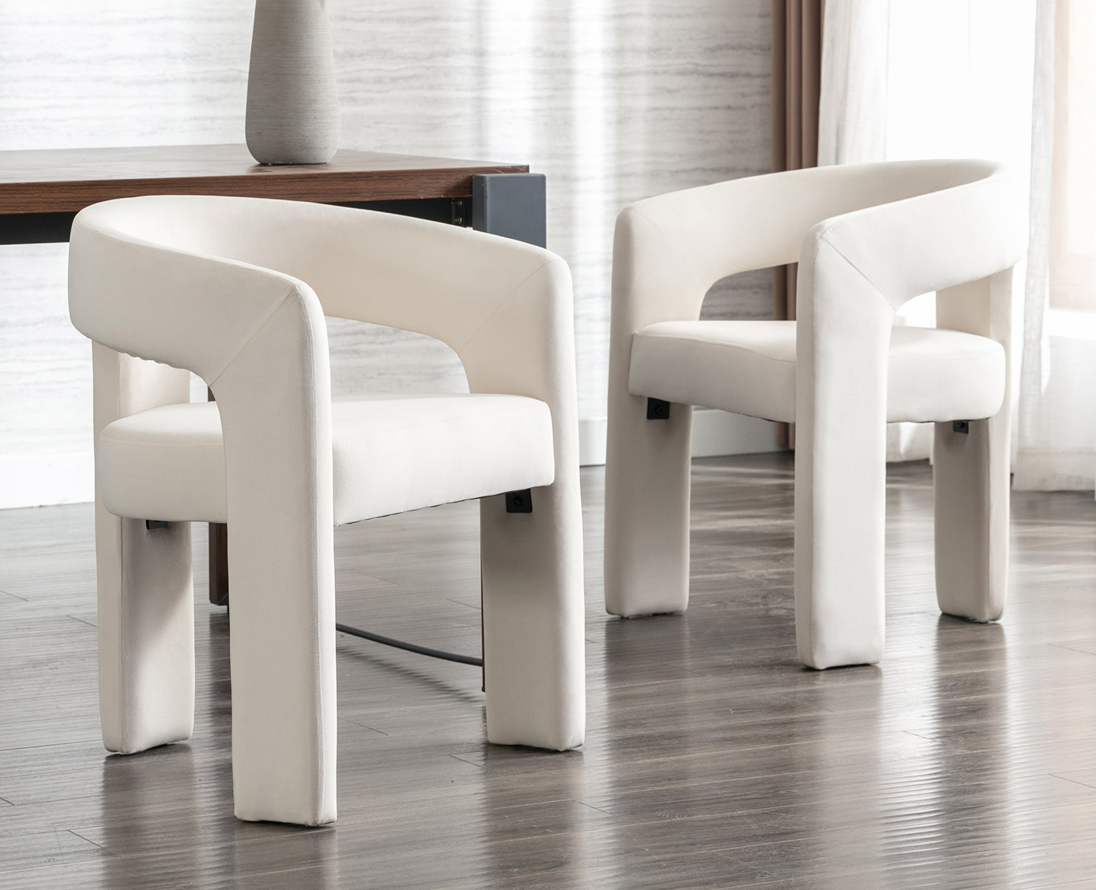 wahson office chair Modern Upholstered Barrel Dining Chairs & Reviews | Wayfair