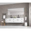 Grand miroir de salle de bain à DEL 72 "x 36", à intensité variable, mémoire, 3 couleurs, meuble-lavabo mural avec fonction
