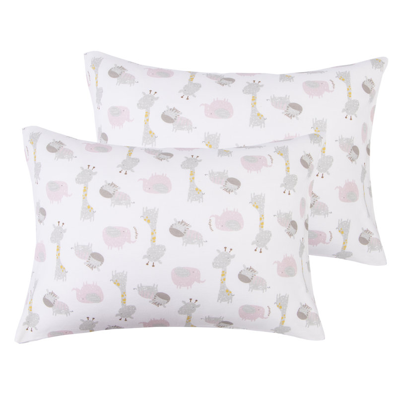 Taies d'oreiller en coton pour tout-petit, 13 po x 18 po, fermeture à enveloppe, girafe - NTBAY