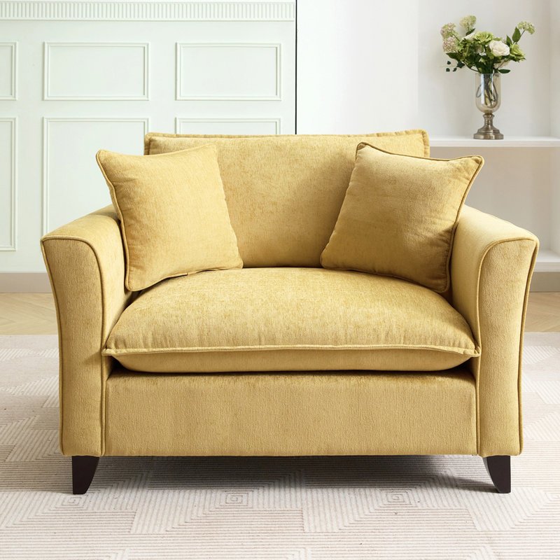Fauteuil surdimensionné 46,9 po, Jaune