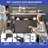  Kahlea Vintage Indoor/Outdoor Bar Cart, Kitchen Cart Portable Outdoor Table with Stainless Steel Countertop, Drawers and Wine Glass Holder