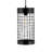 Modern Industrial 1-Light Cylinder Metal Cage Pendant, Matte Black Farmhouse Hanging Light-233275824