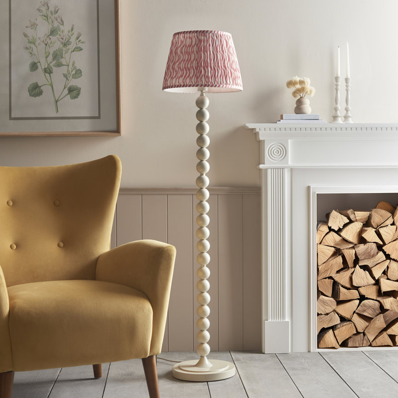 Higgledy 153.2cm Traditional Floor Lamp, White, Pink/White